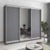 Шафа-купе тридверна Mebel Star Уни AL 240х60х210 см Антрацит (MBS-3080)