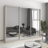 Шафа-купе тридверна Mebel Star Уни AL 250х60х210 см Кашемір (MBS-3129)