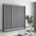 Шкаф-купе трехдверный Mebel Star Комбо AL 190х45х210 см Антрацит (MBS-3151)
