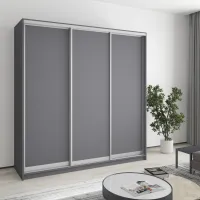 Шафа-купе тридверна Mebel Star Комбо AL 200х45х210 см Антрацит (MBS-3152)
