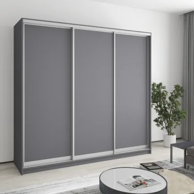 Шкаф-купе трехдверный Mebel Star Комбо AL 220х45х210 см Антрацит (MBS-3154)