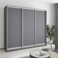 Шафа-купе тридверна Mebel Star Комбо AL 230х45х210 см Антрацит (MBS-3155) Шафа-купе тридверна Mebel Star Комбо AL 230х45х210 см Антрацит (MBS-3155)