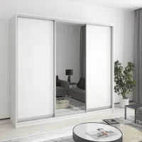 Шкаф-купе трехдверный Mebel Star Комбо AL 230х45х210 см Аляска белый (MBS-3195)