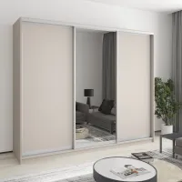 Шафа-купе тридверна Mebel Star Комбо AL 250х45х210 см Кашемір (MBS-3221)