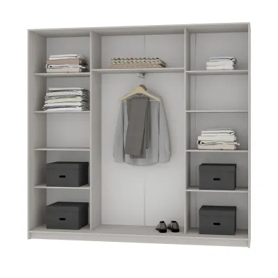 Шкаф-купе трехдверный Mebel Star Комбо AL 220х45х210 см Бетон (MBS-3226) Шкаф-купе трехдверный Mebel Star Комбо AL 220х45х210 см Бетон (MBS-3226)
