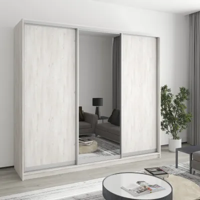 Шафа-купе тридверна Mebel Star Комбо AL 230х45х210 см Аляска сірий (MBS-3235)