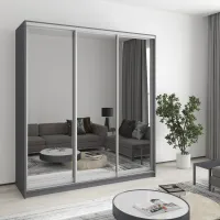 Шкаф-купе трехдверный Mebel Star Комбо AL 190х45х210 см Антрацит (MBS-3247)