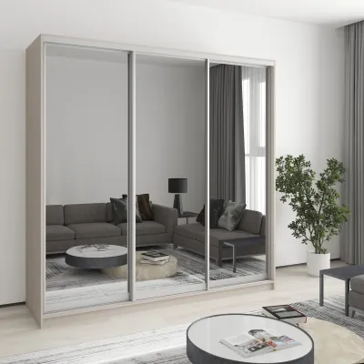 Шкаф-купе трехдверный Mebel Star Комбо AL 210х45х210 см Кашемир (MBS-3265)