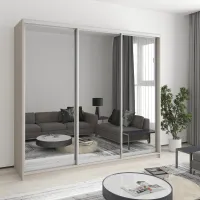 Шафа-купе тридверна Mebel Star Комбо AL 230х45х210 см Кашемір (MBS-3267)