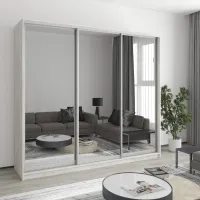 Шкаф-купе трехдверный Mebel Star Комбо AL 230х45х210 см Аляска серый (MBS-3283) Шкаф-купе трехдверный Mebel Star Комбо AL 230х45х210 см Аляска серый (MBS-3283)