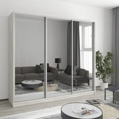 Шафа-купе тридверна Mebel Star Комбо AL 230х45х210 см Аляска сірий (MBS-3283)