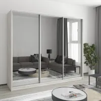 Шафа-купе тридверна Mebel Star Комбо AL 240х45х210 см Аляска сірий (MBS-3284)