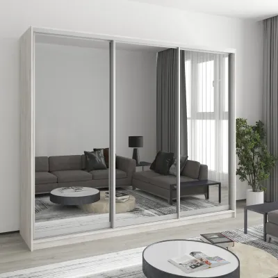 Шафа-купе тридверна Mebel Star Комбо AL 250х45х210 см Аляска сірий (MBS-3285)