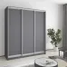 Шафа-купе тридверна Mebel Star Комбо AL 180х60х210 см Антрацит (MBS-3294)