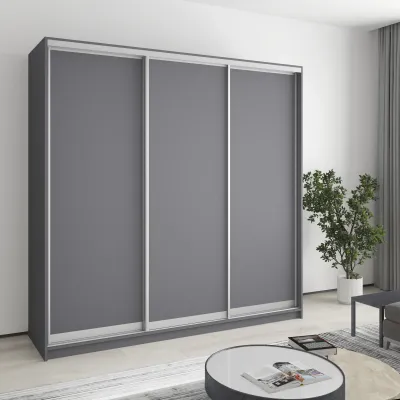 Шафа-купе тридверна Mebel Star Комбо AL 210х60х210 см Антрацит (MBS-3297)