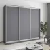 Шафа-купе тридверна Mebel Star Комбо AL 230х60х210 см Антрацит (MBS-3299)