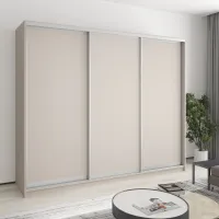 Шафа-купе тридверна Mebel Star Комбо AL 250х60х210 см Кашемір (MBS-3317)
