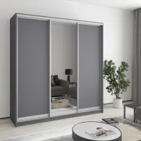Шафа-купе тридверна Mebel Star Комбо AL 200х60х210 см Антрацит (MBS-3344) Шафа-купе тридверна Mebel Star Комбо AL 200х60х210 см Антрацит (MBS-3344)