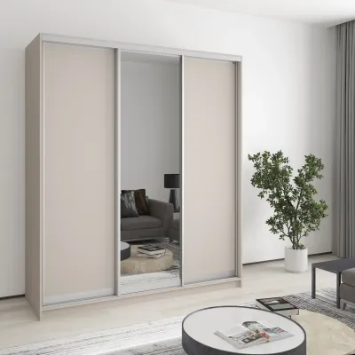 Шафа-купе тридверна Mebel Star Комбо AL 180х60х210 см Кашемір (MBS-3358)