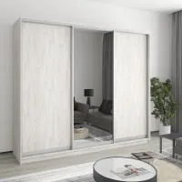Шкаф-купе трехдверный Mebel Star Комбо AL 240х60х210 см Аляска серый (MBS-3380)