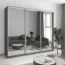 Шафа-купе тридверна Mebel Star Комбо AL 240х60х210 см Антрацит (MBS-3396)
