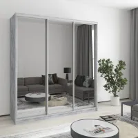 Шкаф-купе трехдверный Mebel Star Комбо AL 190х60х210 см Бетон (MBS-3415)