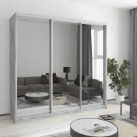 Шафа-купе тридверна Mebel Star Комбо AL 220х60х210 см Бетон (MBS-3418) Шафа-купе тридверна Mebel Star Комбо AL 220х60х210 см Бетон (MBS-3418)