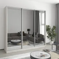 Шкаф-купе трехдверный Mebel Star Комбо AL 220х60х210 см Аляска серый (MBS-3426)