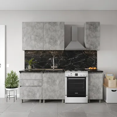 Кухня модульна Mebel Star Еко 1.6 м Бетон (MBS-4209)