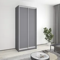 Шкаф-купе двухдверный Mebel Star Стандарт AL 110х60х240 см Антрацит (MBS-3610)