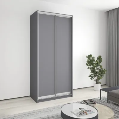 Шкаф-купе двухдверный Mebel Star Стандарт AL 110х60х240 см Антрацит (MBS-3610)