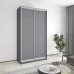 Шафа-купе дводверна Mebel Star Стандарт AL 130х60х240 см Антрацит (MBS-3612)