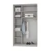 Шафа-купе дводверна Mebel Star Стандарт AL 140х60х240 см Кашемір (MBS-3631)
