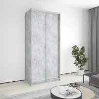 Шкаф-купе двухдверный Mebel Star Стандарт AL 110х60х240 см Бетон (MBS-3637)