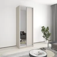 Шафа-купе дводверна Mebel Star Стандарт AL 90х45х240 см Кашемір (MBS-3689) Шафа-купе дводверна Mebel Star Стандарт AL 90х45х240 см Кашемір (MBS-3689)