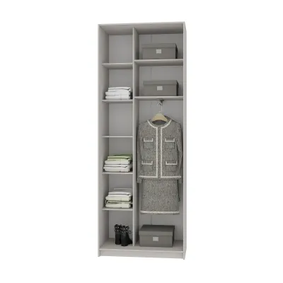 Шафа-купе дводверна Mebel Star Стандарт AL 90х45х240 см Бетон (MBS-3698) Шафа-купе дводверна Mebel Star Стандарт AL 90х45х240 см Бетон (MBS-3698)