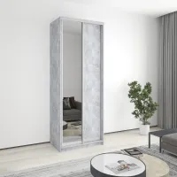 Шафа-купе дводверна Mebel Star Стандарт AL 90х45х240 см Бетон (MBS-3698) Шафа-купе дводверна Mebel Star Стандарт AL 90х45х240 см Бетон (MBS-3698)