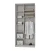 Шафа-купе дводверна Mebel Star Стандарт AL 110х45х240 см Бетон (MBS-3700)