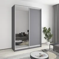 Шкаф-купе двухдверный Mebel Star Стандарт AL 170х60х240 см Антрацит (MBS-3742)