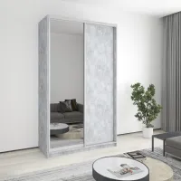 Шкаф-купе двухдверный Mebel Star Стандарт AL 140х60х240 см Бетон (MBS-3766) Шкаф-купе двухдверный Mebel Star Стандарт AL 140х60х240 см Бетон (MBS-3766)