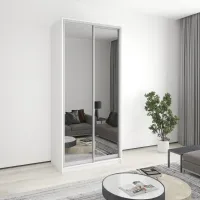 Шкаф-купе двухдверный Mebel Star Стандарт AL 110х45х240 см Аляска белый (MBS-3790) Шкаф-купе двухдверный Mebel Star Стандарт AL 110х45х240 см Аляска белый (MBS-3790)