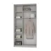 Шкаф-купе двухдверный Mebel Star Стандарт AL 130х45х240 см Бетон (MBS-3828)