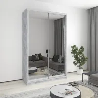 Шкаф-купе двухдверный Mebel Star Стандарт AL 150х45х240 см Бетон (MBS-3830)