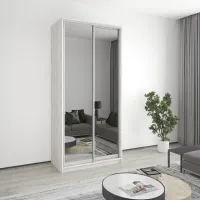 Шафа-купе дводверна Mebel Star Стандарт AL 110х45х240 см Аляска сірий (MBS-3835) Шафа-купе дводверна Mebel Star Стандарт AL 110х45х240 см Аляска сірий (MBS-3835)
