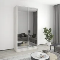 Шафа-купе дводверна Mebel Star Стандарт AL 130х45х240 см Аляска сірий (MBS-3837) Шафа-купе дводверна Mebel Star Стандарт AL 130х45х240 см Аляска сірий (MBS-3837)
