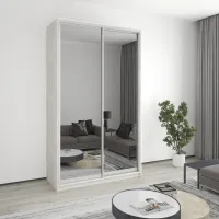 Шафа-купе дводверна Mebel Star Стандарт AL 140х45х240 см Аляска сірий (MBS-3838)