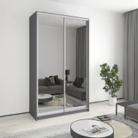 Шафа-купе дводверна Mebel Star Стандарт AL 140х60х240 см Антрацит (MBS-3865) Шафа-купе дводверна Mebel Star Стандарт AL 140х60х240 см Антрацит (MBS-3865)