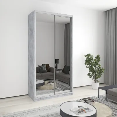Шкаф-купе двухдверный Mebel Star Стандарт AL 120х60х240 см Бетон (MBS-3890)