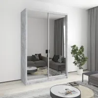 Шафа-купе дводверна Mebel Star Стандарт AL 160х60х240 см Бетон (MBS-3894) Шафа-купе дводверна Mebel Star Стандарт AL 160х60х240 см Бетон (MBS-3894)
