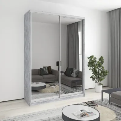 Шкаф-купе двухдверный Mebel Star Стандарт AL 170х60х240 см Бетон (MBS-3895)